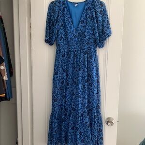 Blue Floral Women's Dress